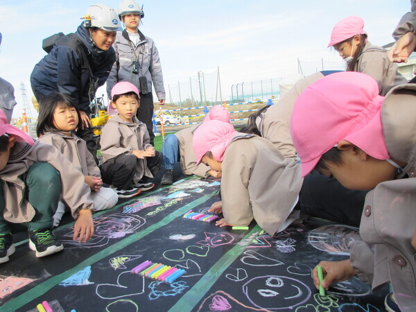 工事現場交流会(年長児)